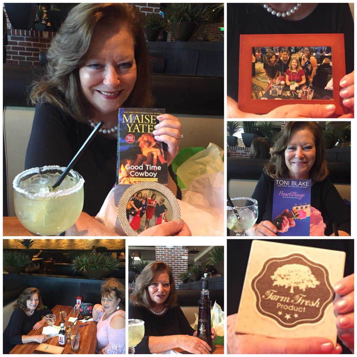 albumgirl's tweet photo. @NicoleTHelm @maiseyyates @lemmony @AuthorToniBlake Once again I managed to surprise Friend Anne(no social media) with fun book themed items from a few of our favorite authors for her Birthday🍷📚#pictures #RWA17 #farmcoaster #flwine #irishicons #girlsday https://t.co/nB2wJfzRpU