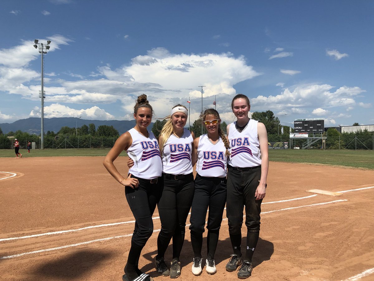 Northview Softball (@nvladykat_sb) on Twitter photo Some of the LadyKat Softball team representing the Red, White, and Blue in Italy! 3-1 so far. the only loss against members of Milan’s pro team.
From left to right:
Brookelyn D., Haley M., Brooklyn G., Jessie L. <a href="/SylvaniaSchools/">Sylvania Schools</a> <a href="/NviewAthletics/">Northview Athletics</a> <a href="/SectionNV/">THE NORTH</a> <a href="/SteveSwaggerty/">SteveSwaggerty</a> Some of the LadyKat Softball team representing the Red, White, and Blue in Italy! 3-1 so far. the only loss against members of Milan’s pro team.
From left to right:
Brookelyn D., Haley M., Brooklyn G., Jessie L. <a href="/SylvaniaSchools/">Sylvania Schools</a> <a href="/NviewAthletics/">Northview Athletics</a> <a href="/SectionNV/">THE NORTH</a> <a href="/SteveSwaggerty/">SteveSwaggerty</a>