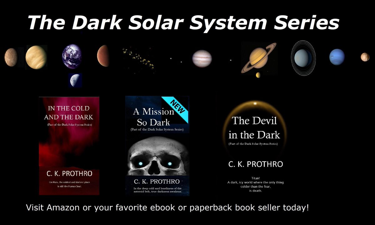 ¸.•´¸.•*´¨)✯ The Dark Solar System Series ✯(¸.•´¸.•*´¨
  Read the first few chapters of any of the novels for free on Amazon.
  amazon.com/default/e/B010…
#ebookreader #ebookshop #ebookwormsclub #ebooklover #ebooksonsale #ebookaholic #gr8books4u #bookworm #bookrecommendation