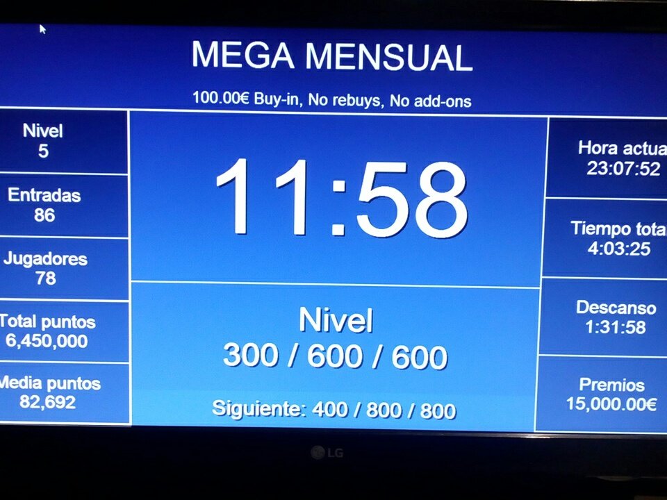 CasinoLaMancha's tweet photo. Tras el descanso de la cena de nuestro #MegaMensual contamos con 86 entradas.

Recordad que este torneo garantiza 15.000€. #150entradasGarantizadas https://t.co/074sL0SAnL