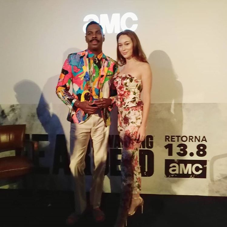DebnamSource's tweet photo. 📷💀 Alycia and Colman during the press conference yesterday. Via Jelumy on IG. 

#AlyciaDebnamCarey #ColmanDomingo #FearTWD https://t.co/8GsceNioFu
