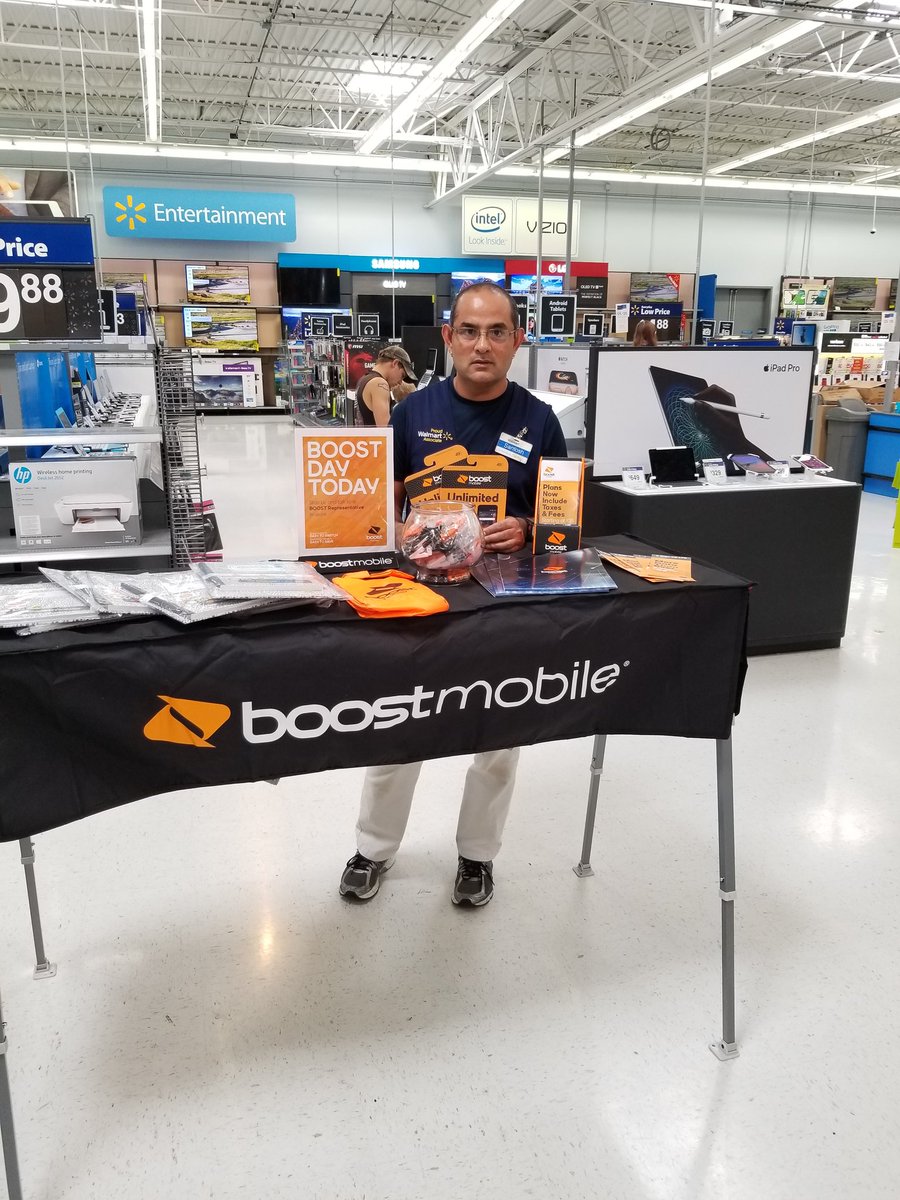 Wmart 1241. Sandosh is ready to rock the Boost today in Davenport.  Check out 2 lines for$60 with 6 gigs each #LGBoostDay. <a href="/AzraSmailagic/">Azra Smailagic</a> @JWeav11 <a href="/TimMiller44/">Tim Miller</a>