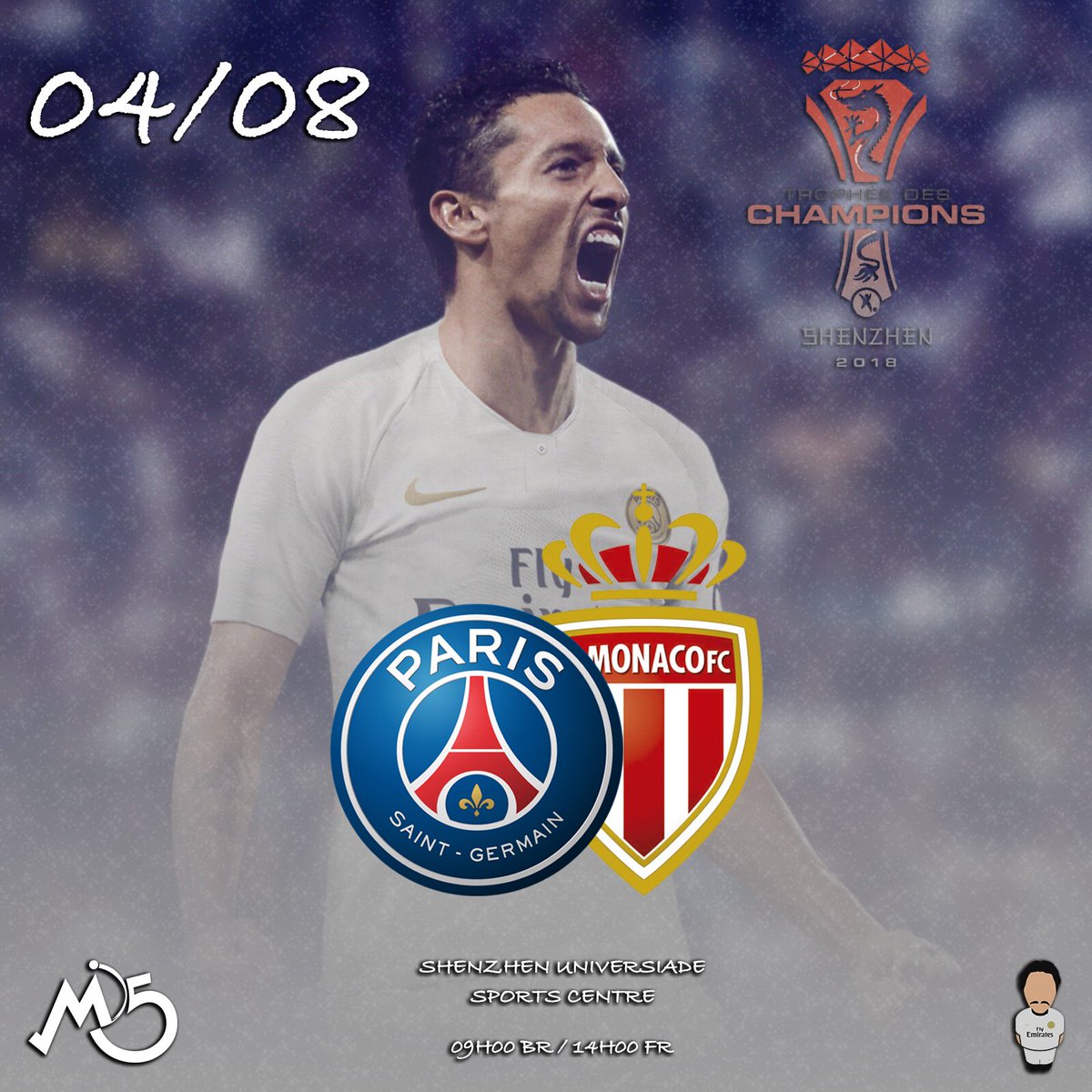 marquinhos_m5's tweet photo. 🔵🔴 demain Trophée des Champions. #PSGASM #MarquinhosM5 #AllezParis #M5 #TrophéeDesChampions #PSG  🏆⚽️🏃🏽‍♂️ https://t.co/R1QqyL4Gvf