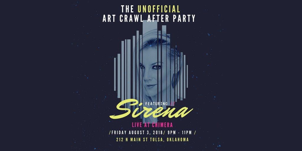 Join us for a special dance party following the art crawl! All the way from Amsterdam, Sirena is providing the freshest First Friday sounds in Tulsa http://tonight. Who's ready to boogie??!