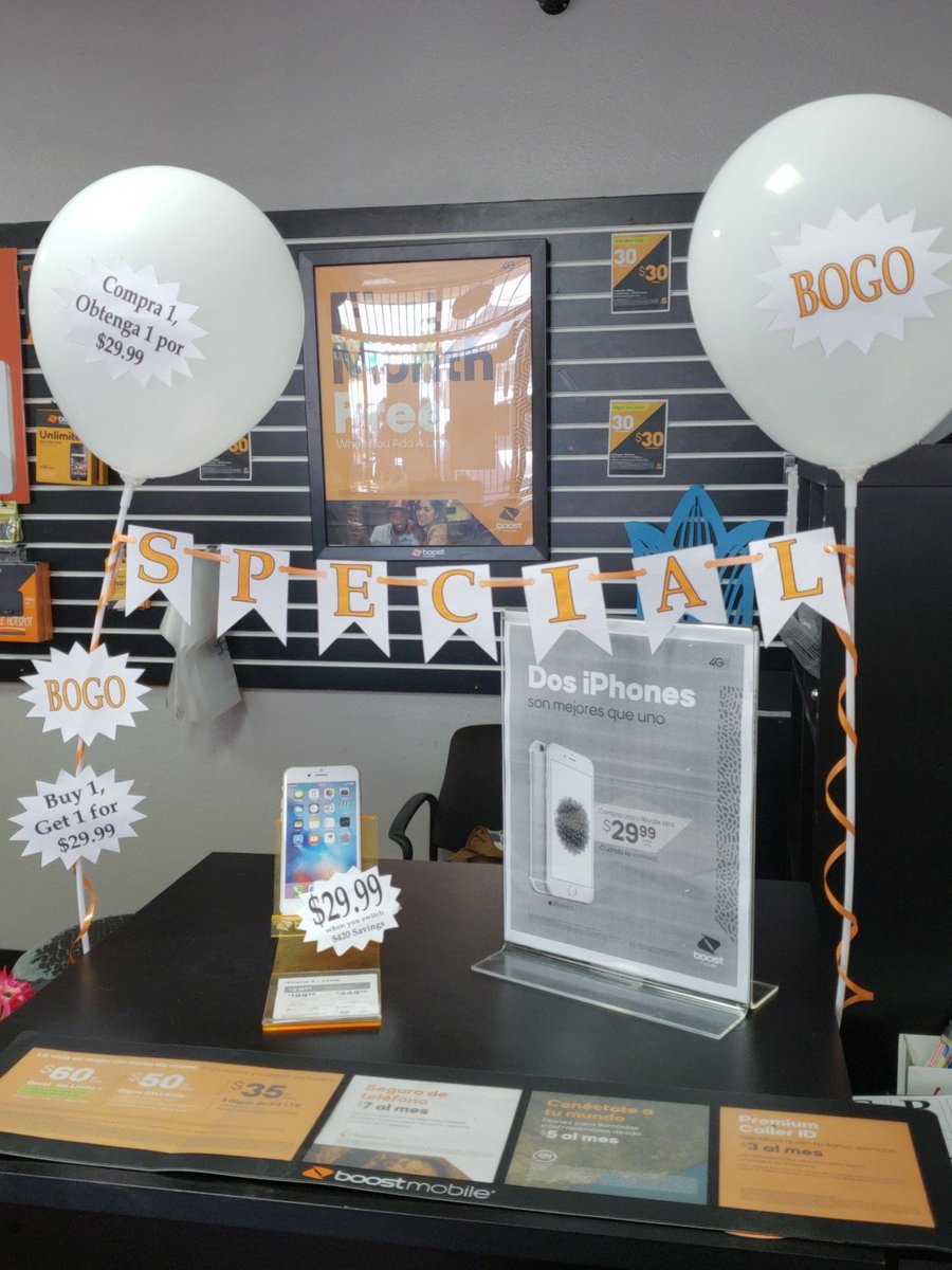 Why just one when you can have 2 iPhones. Buy 1, Get 1 for $29.99.
#BOGO #SwitchHappens #familyplans #BoostNation #iPhone6 #Specials <a href="/Nexcomm_Uni/">Nexcomm University</a> @relizondospg