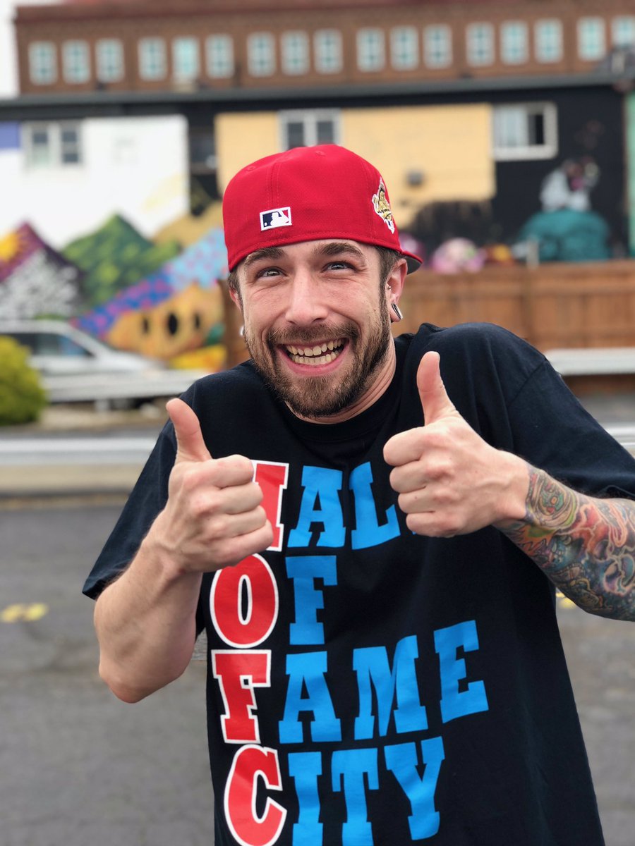 officialHOFC's tweet photo. You see this dude tonight at First Friday and he'll give you a FREE DECAL. Look for the logo in downtown canton, be safe and enjoy #firstfriday

#cantonartsdistrict #cantonmusicblock #cantonohio #330 #hofc #halloffamecity @blakwaters 
https://t.co/eZQGo12Cw2 https://t.co/dz09SfTiqW
