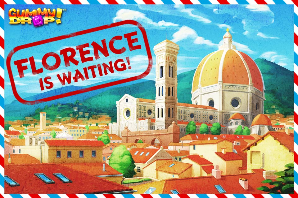 GummyDrop's tweet photo. #GummyDrop! has arrived in beautiful #Florence with over 120 NEW levels! https://t.co/YetEaXPyYZ