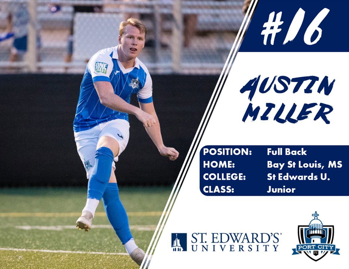 PortCityFC's tweet photo. Farewell to Port City's maverick, Austin Miller, as he heads off to @SEUMSoccer! π
#StudyBoundSounders https://t.co/SskA0rKMhG
