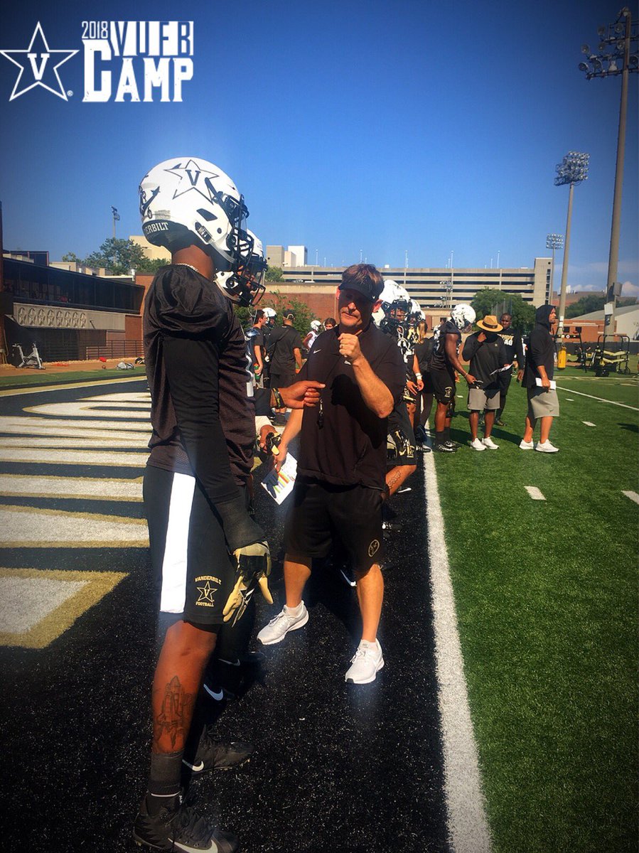 VandyFootball's tweet photo. Day one: Beat the heat🔥| #AnchorDown #RTI https://t.co/L0hQzOxEJo