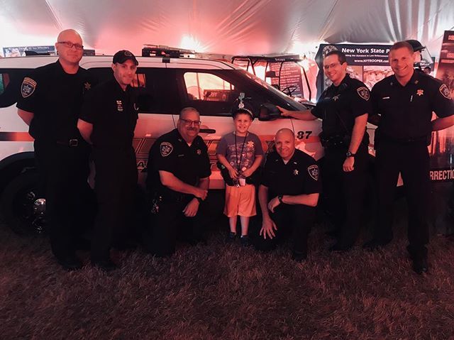 NiagaraSheriff's tweet photo. We had to get a photo with our friend Joshua this evening- he was dressed and ready for duty! #niagarasheriff #niagaracounty #niagaracountyfair https://t.co/Zk8mqQ75gk https://t.co/hVVAoNdwP7