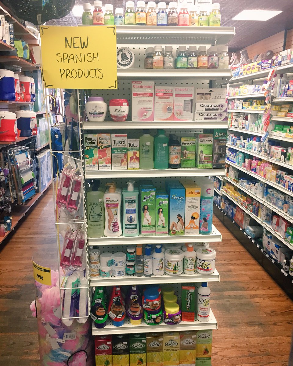 CBCrx's tweet photo. Cross Bay Chemist in Ozone Park now has a full line of SPANISH PRODUCTS!! The same products seen on UNIVISION and TELEMUNDO. Hurry in, limited supply in stock.#cicatricure #rompepecho #superior70 #pomadadragon #pomadaarnica #siliconmix #siliconmixbambu #mocodegorila #tionacho https://t.co/5XkHoVTkTp