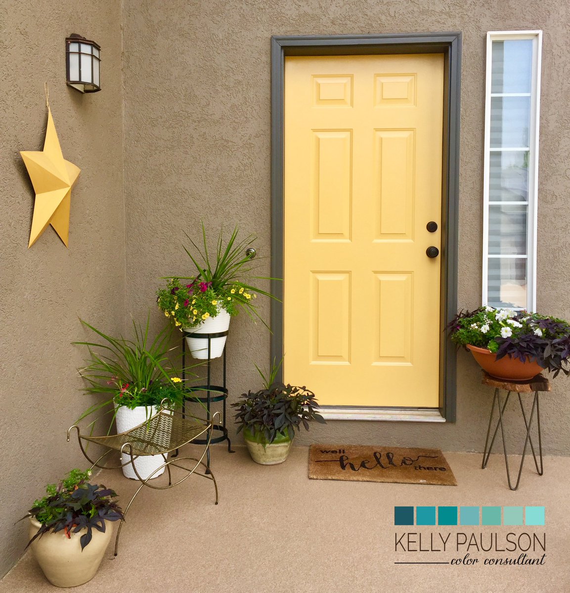 URColorConsult's tweet image. I painted my front door yellow! Read all about it here: bit.ly/2veytkU #behr #color