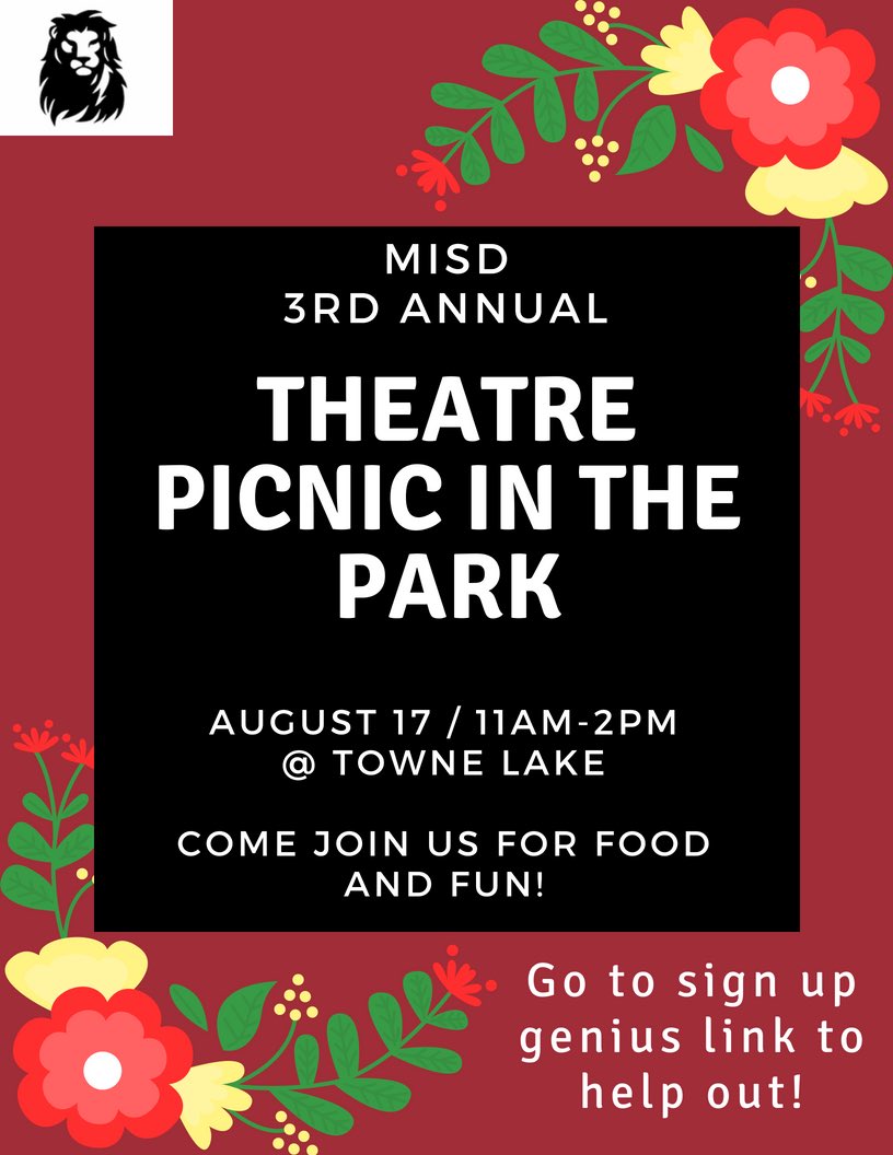 Hey MGM lions! Come to the Picnic in the Park for fun in the sun! Signup to bring food with this signup genius link:
signupgenius.com/go/5080849a4ac…