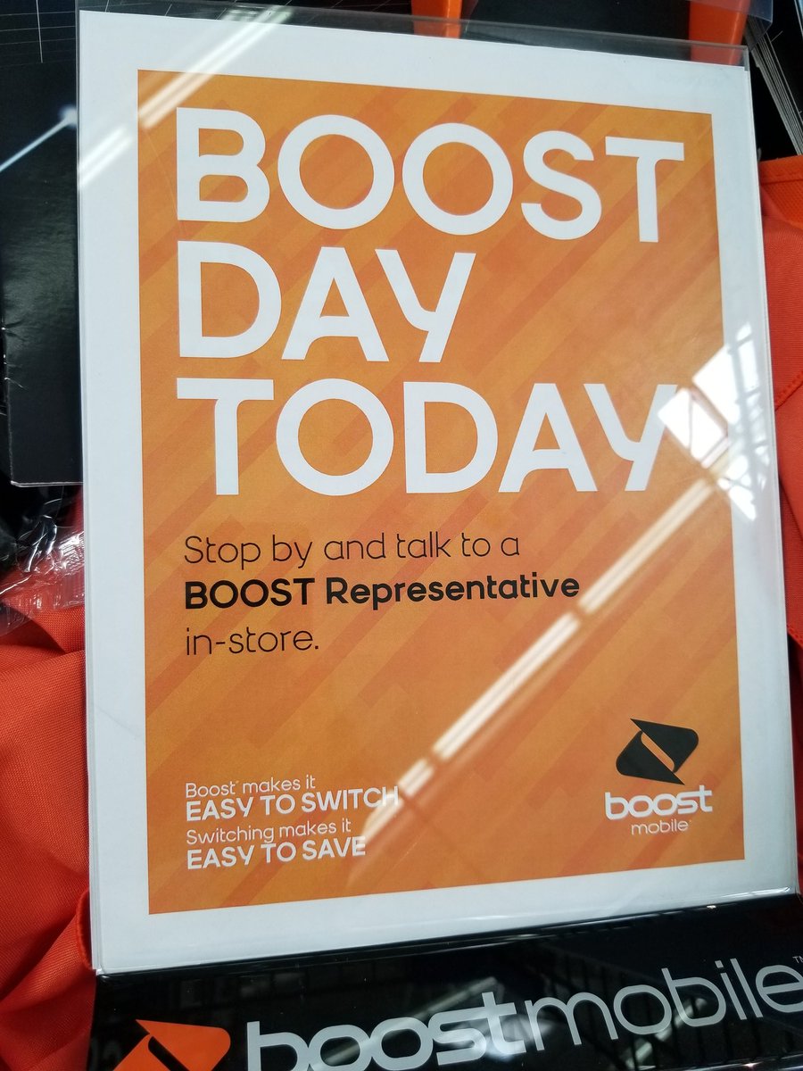 Stop by Wmart 1241 and see me for the #LGBoostDay. I've already got one new happy Boost customer.  Come get the details and get a free month of service on #BoostNation
<a href="/AzraSmailagic/">Azra Smailagic</a> <a href="/TimMiller44/">Tim Miller</a> <a href="/NRSPG_ESeaton/">Eric Seaton</a>