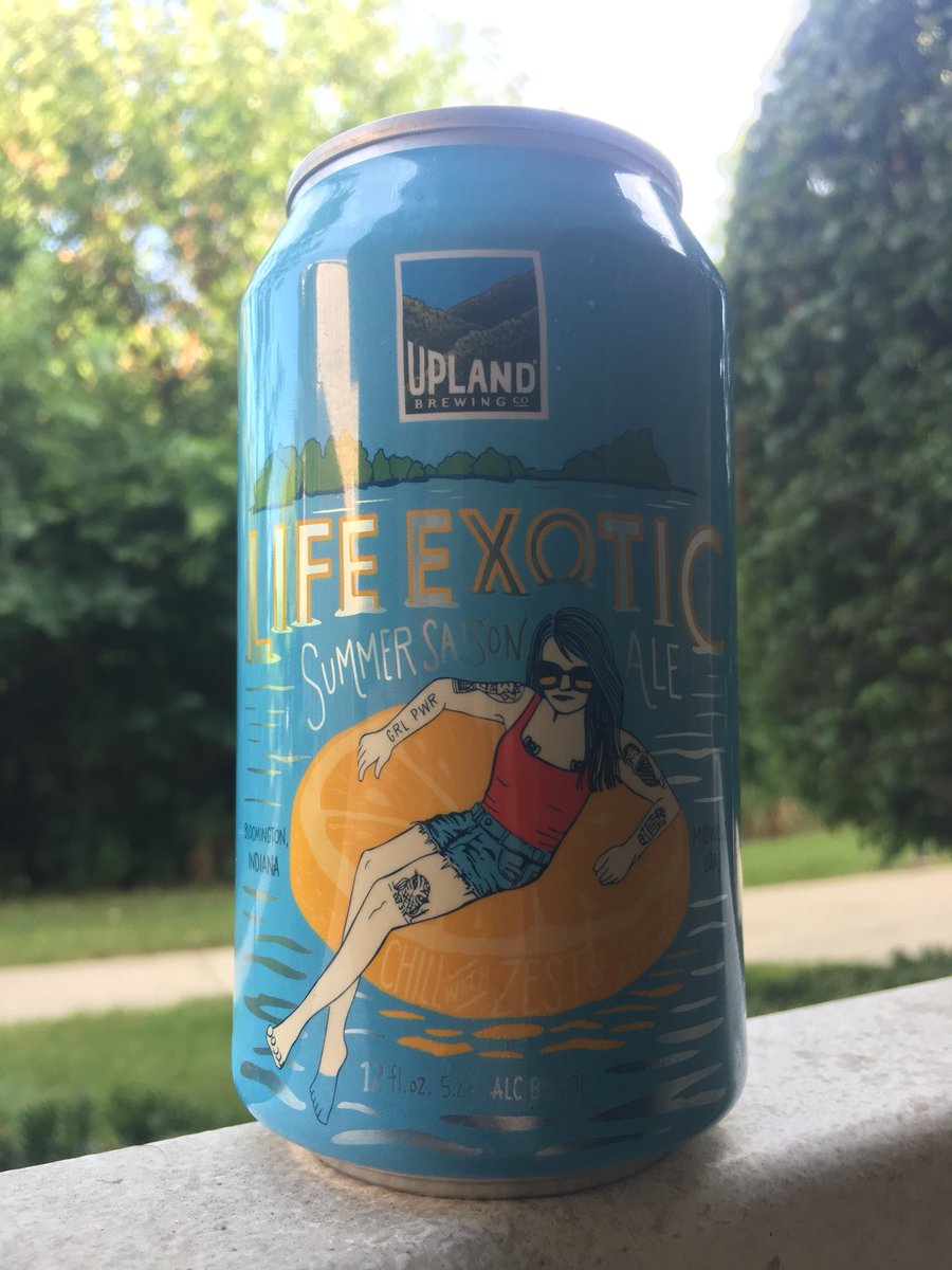 schmitty41's tweet photo. @UplandBrewCo @IndyCraftBrew wow...this is the perfect summer beer!! enjoying #lifeexotic on the patio tonight ๐๐ผ๐ป#indybrewsthebestbeer https://t.co/ZnxcznVVLz