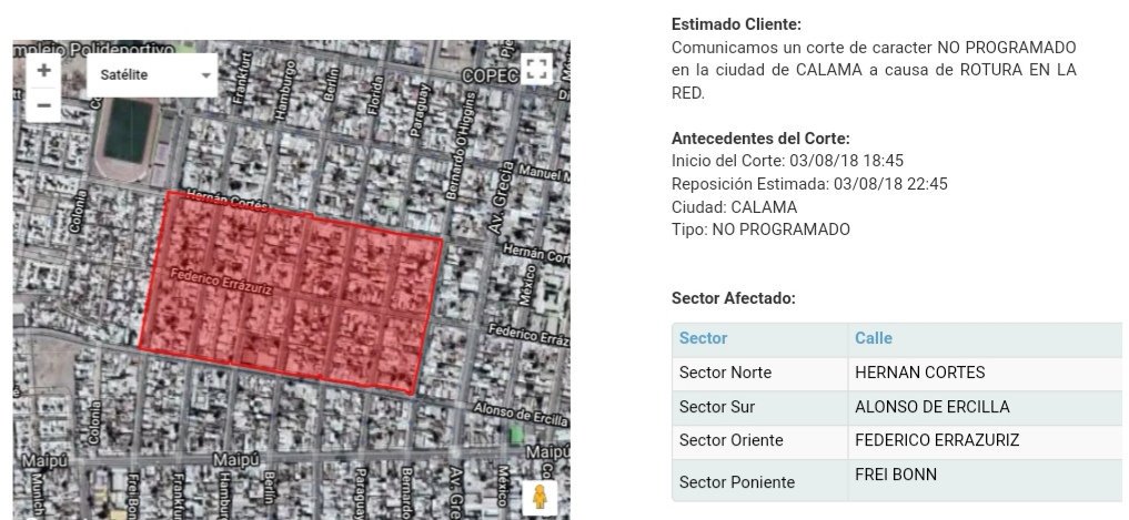 Aguas_Antof's tweet photo. 🚨ATENCIÓN #Calama | #CorteNoProgramado por #RoturaenlaRed #Reposición estimada 22:45 horas. Revisa sector afectado AQUÍ 👉 https://t.co/bS7bpMjid8 https://t.co/cPVEn8VTZp
