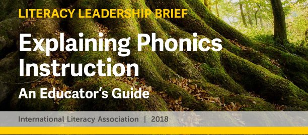 ILAToday's tweet image. Phonics instruction can be a tricky topic to explain to noneducators. Our literacy leadership brief breaks down how educators should address this topic when speaking to the families of students. bit.ly/ILALitBrief_Ex…