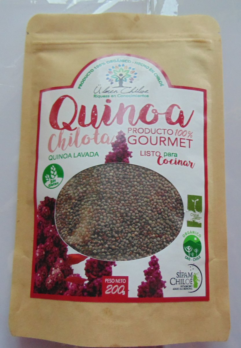QuinoaLab's tweet photo. 📣Compartimos nueva presentación de la #quinoa #chilota desarrollada por nuestra querida agricultura #Cecilia #Guineo de #Ancud 🙌. #Asociación #Gremial #Chiloé #Orgánico. 👉 Deseamos mucho éxito con la #quinoa #orgánica y sus ricas #recetas. Felicitaciones!!! 👏 👏 👏 https://t.co/LUB1tC3FIn
