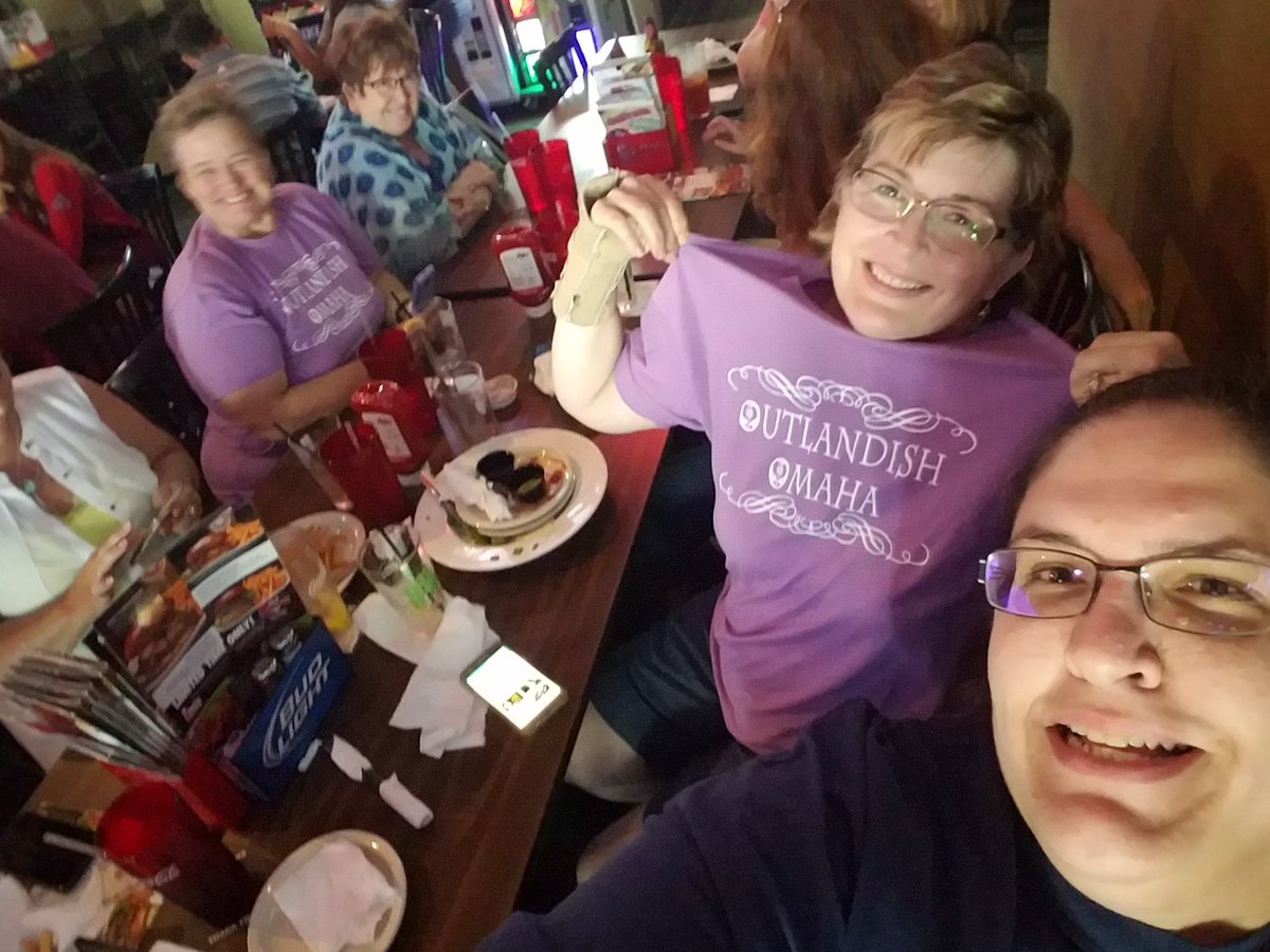 OutlandishOmaha's tweet photo. Pre @SpyWhoDumpedMe dinner and drinks with the Omaha lasses. Can't wait to see @SamHeughan on the big screen! #Sassenach #Outlander https://t.co/yEK0zxvTF3