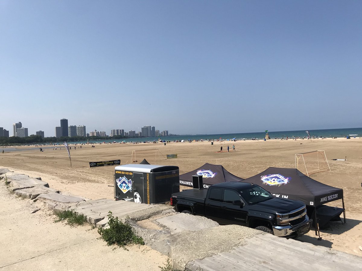 Soccer in the Sand Chicago ready to kick off tomorrow. #ChiTown