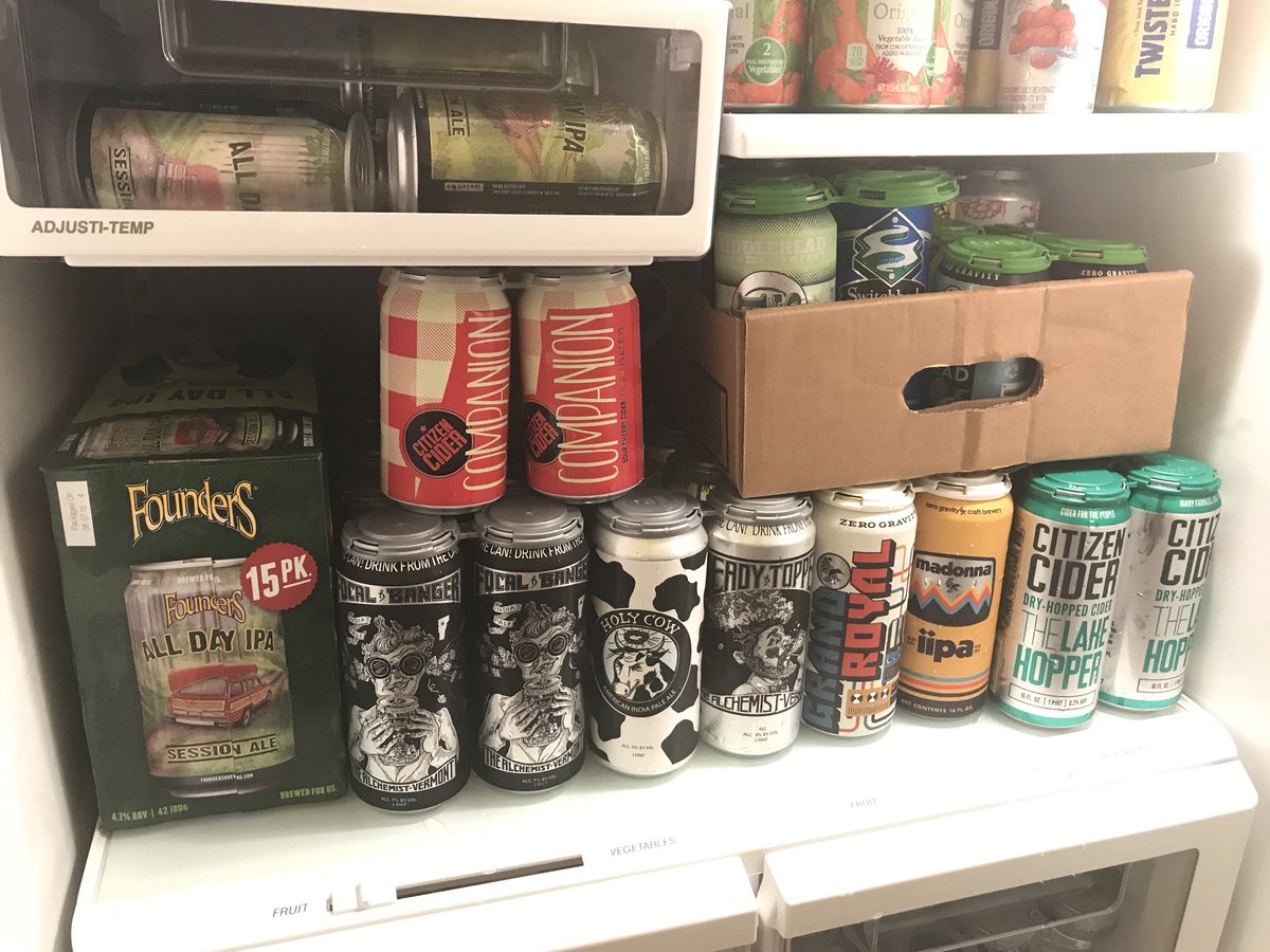 Beer fridge is stocked with some legit sh*t after Burlington VT trip. #BeerBoner #IPAheaven