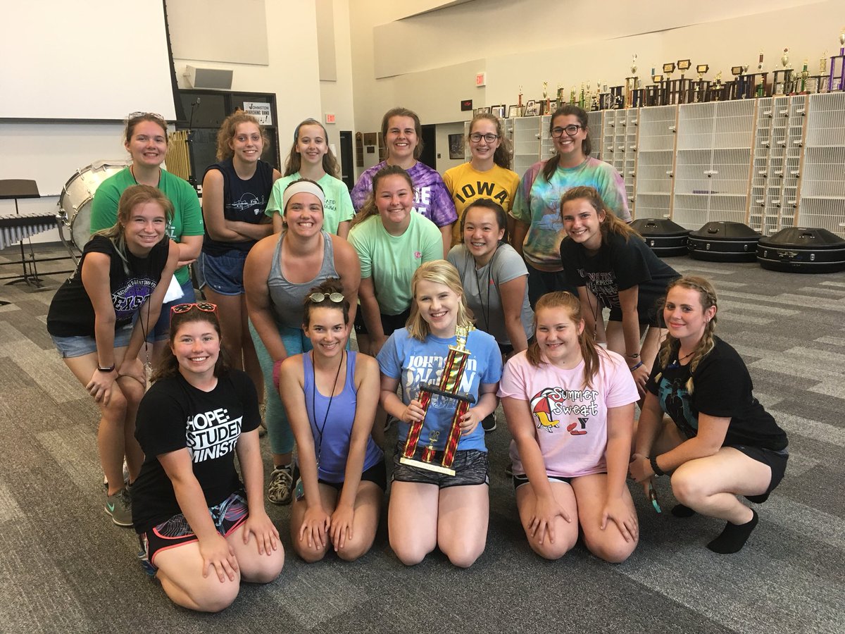 JHSColorGuard's tweet photo. This squad earned hardest working section today. They deserve it! They put in 20 hours of band camp plus 10 hours of color guard! #StarCrossed #MakingImprovement https://t.co/GnNrFyrVJd