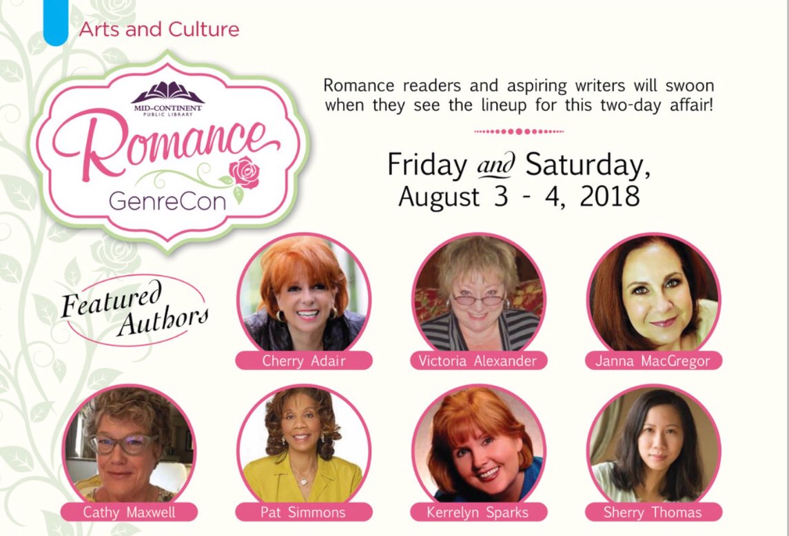 13_VictoriaAnn's tweet photo. #KCRomance #RomanceattheLibrary #romancereaders @MCPLMO #cathymaxwell @CherryAdair @KerrelynSparks @sherrythomas #janamacgregor #patsimmons #victoriaalexander https://t.co/NXxtVAMdg9