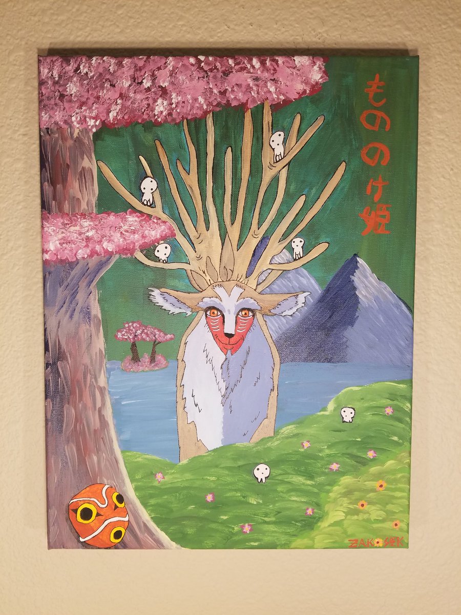 Zakosekart's tweet photo. Deer God from Princess Mononoke. Turned out beautiful 😍 https://t.co/OnVpw1eOei