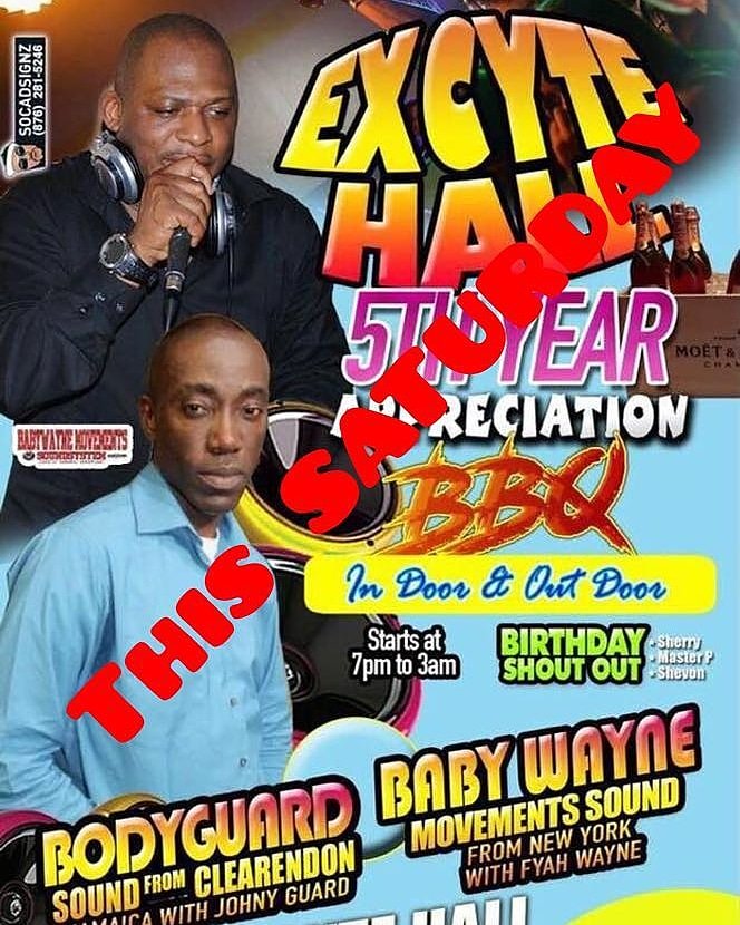firewayne1's tweet photo. This Saturday Aug 4th Excyte Hall 5th Appreciation bbq located at 5507 Glenwood Rd btwn 55th &amp; 56th st. Music by BodyGuard Sound from Clarendon Jamaica &amp; Baby Wayne Movements from New York. Don't miss this epic event up up up up up......... https://t.co/pZnV5tJLmc