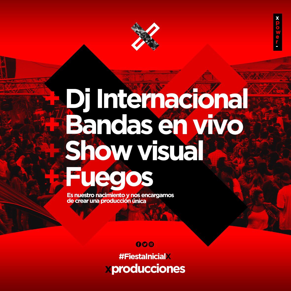 XProducCBA's tweet photo. ❌ 18.08 Te presentamos la fiesta inicial de @XProduccCBA donde vamos a demostrar de que estamos hechos. 

Nuestro objetivo es que en una noche veas que estamos, para cosas grandes.

Preparate para ver el nacimiento de una gran potencia.

#FiestaInicialX #XProducciones https://t.co/qsg1gyl8ZQ