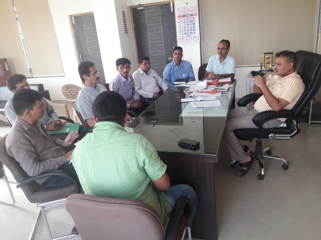 meeting with corporate to adopt villages for grass for cattles in Mundra kutchh.