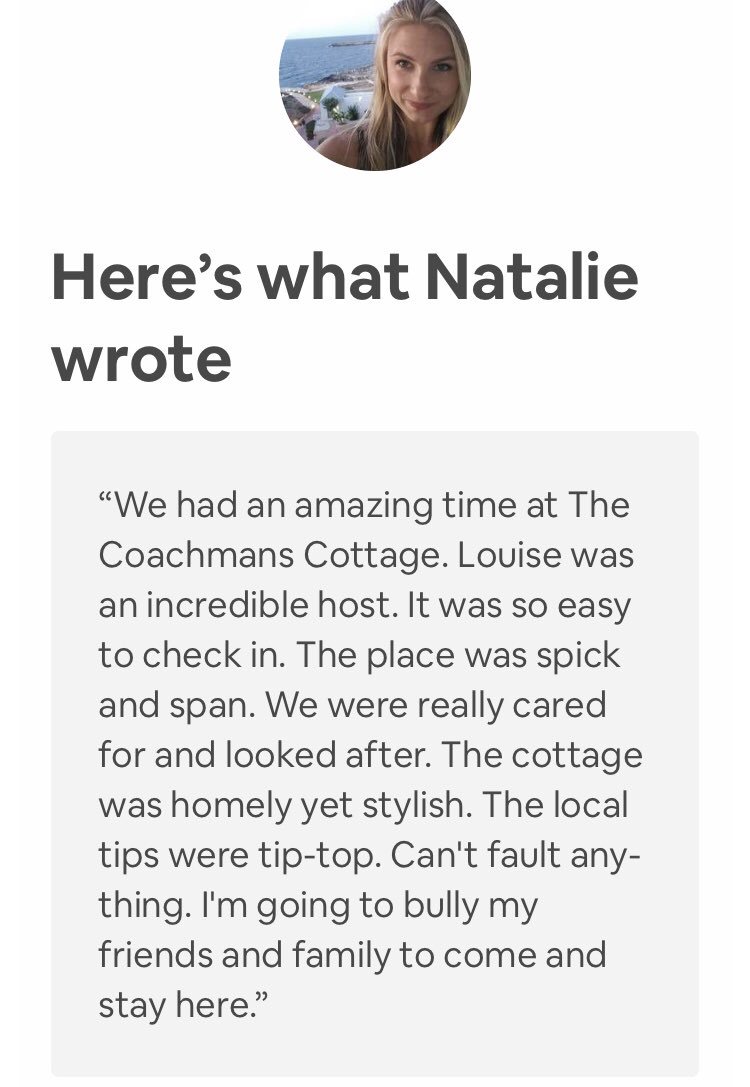 MiddletonCotta1's tweet photo. Lovely post to wake up to 😊 #5stars  @AllAbout_Airbnb @derbyshirelife @vpdd @SMHCCG @Stoney_Wells @stoney https://t.co/eiXOw6FHlc