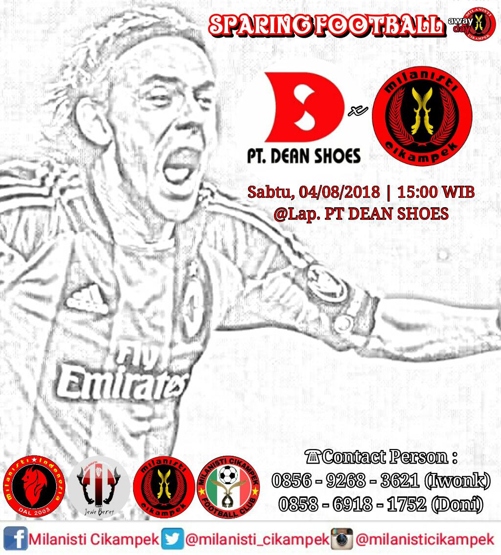 [ #AwayDays ]
Sore nanti kita away #football  ke PT.Dean shoes.
Tikum halte kujang maks 14:30.
#ramekeun #football #milanistiCikampek
cc <a href="/MI_Calcio/">MI Football</a> @MI_JABAR