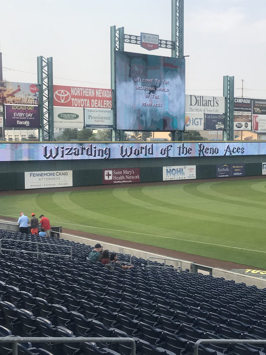 Hey <a href="/aces/">Reno Aces</a> fans that’s not smoke outside its just the special fog we ordered to be apart of our wizarding World of the Reno Aces!  Don’t be fooled and come join us this weekend <a href="/greaternvfield/">Greater Nevada Field</a>