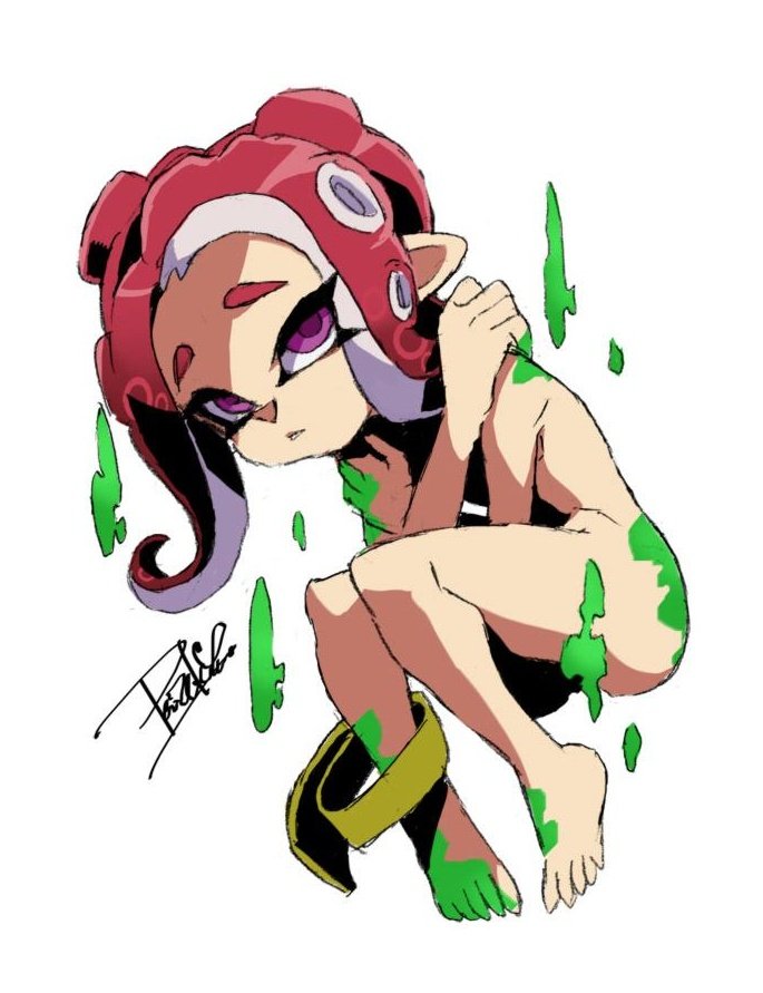 8号 ,octoling_girl 「OCT
消毒中 」|勇騎 -yuuki-のイラスト