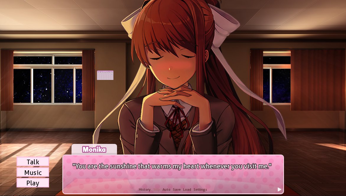 Monika After Story on X: Hey, everyone! Big update. Introducing the  affection system! This will allow you to build your affection with Monika(or  lose them, which will never happen, right?), being able
