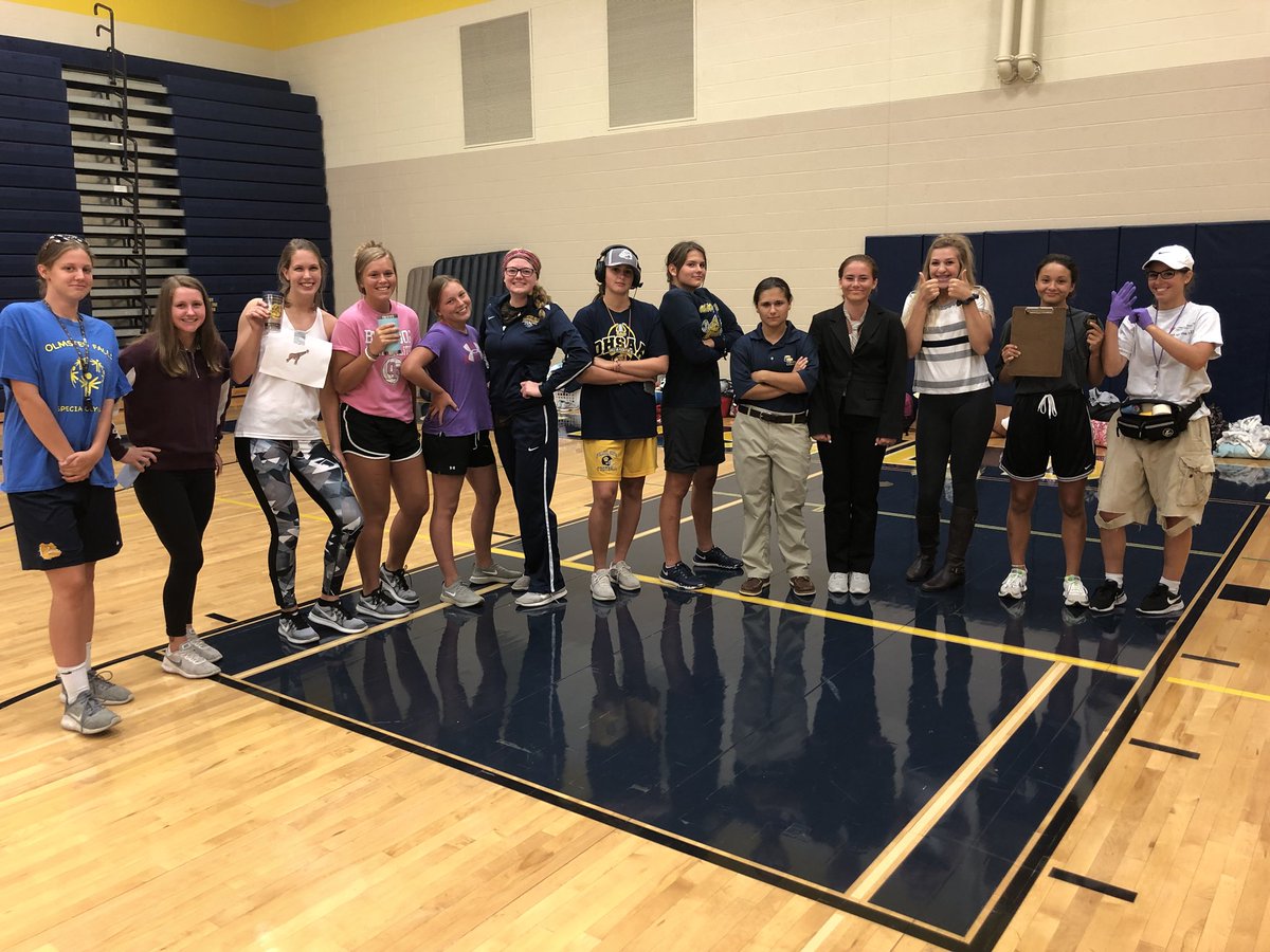 ofvolleyball's tweet photo. Varsity volleyball skit parodying staff members: Eaton, Diaz, Caja, Jaeckin, Urban, Radigan, DeLuca, Harriger, Coxon, Lloyd, Schafer, Novotony, Pullella. @OFCSSuper @OFfootball1 @fallsgirlshoops @OFalls_Bulldogs @OFHS_track @of_bulldog @ofhsbulldogs https://t.co/tFADDAxzSD
