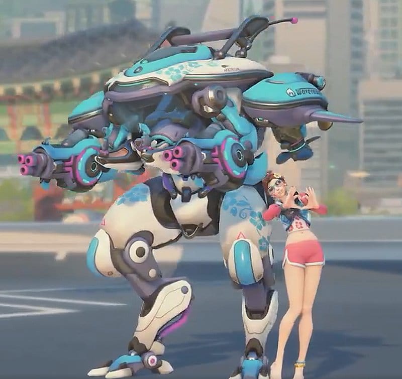 ny4ru's tweet photo. Waveracer https://t.co/LgUGmeXr40, nueva skin legendaria!!! 🌺✨🐬💦 Tiene hibiscos y delfines ME ENCANTAAAAAAAA 😍😭💖💖💖 #Overwatch #Waveracer #DVa #SurfThis https://t.co/dfPjOyeErg
