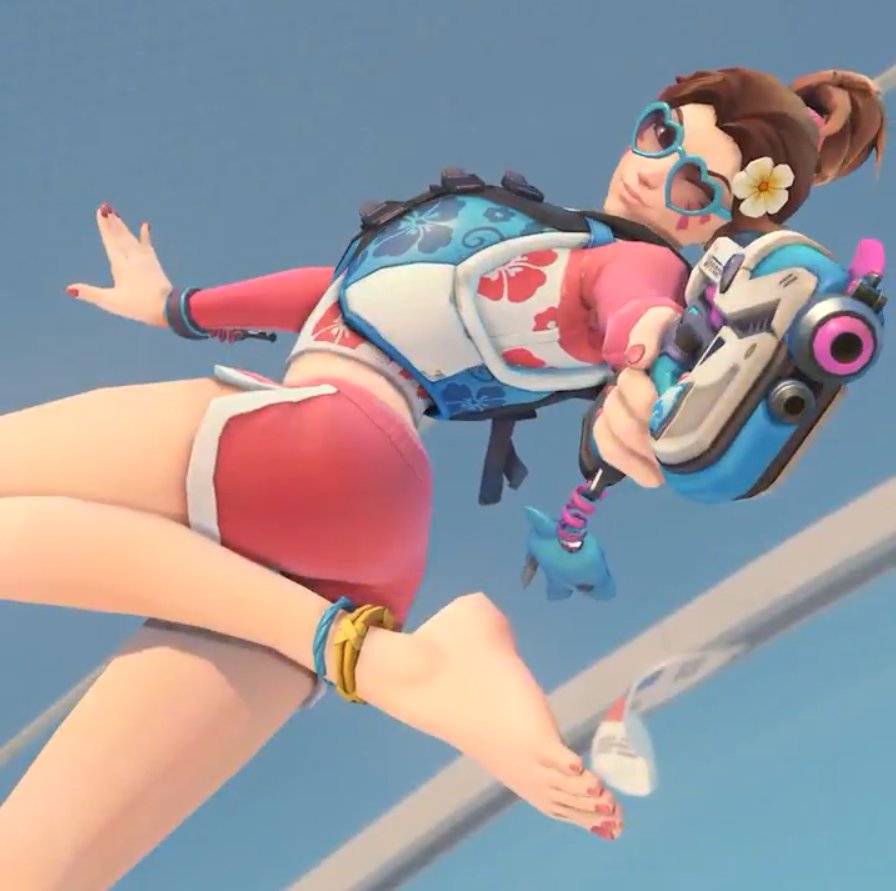 ny4ru's tweet photo. Waveracer https://t.co/LgUGmeXr40, nueva skin legendaria!!! 🌺✨🐬💦 Tiene hibiscos y delfines ME ENCANTAAAAAAAA 😍😭💖💖💖 #Overwatch #Waveracer #DVa #SurfThis https://t.co/dfPjOyeErg