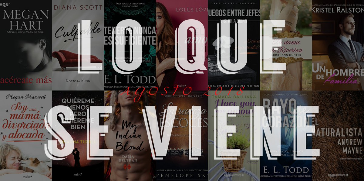MyPasionBooks's tweet photo. 📌 Descubre tu próxima lectura! 📖
#LoQueSeViene agosto 2018 📚https://t.co/GW4txPCEmB
#DamaBeltran #LuzGuillén @AriadnaTuxell @KristiAnnHunter #DianaScott @E_L_TODD @TamaraBalliana @loles_lopez @MeganMaxwell #VictoriaQuinn @riccardobruni #LexiFreiman @LizBraswell https://t.co/W9uQtLmviX