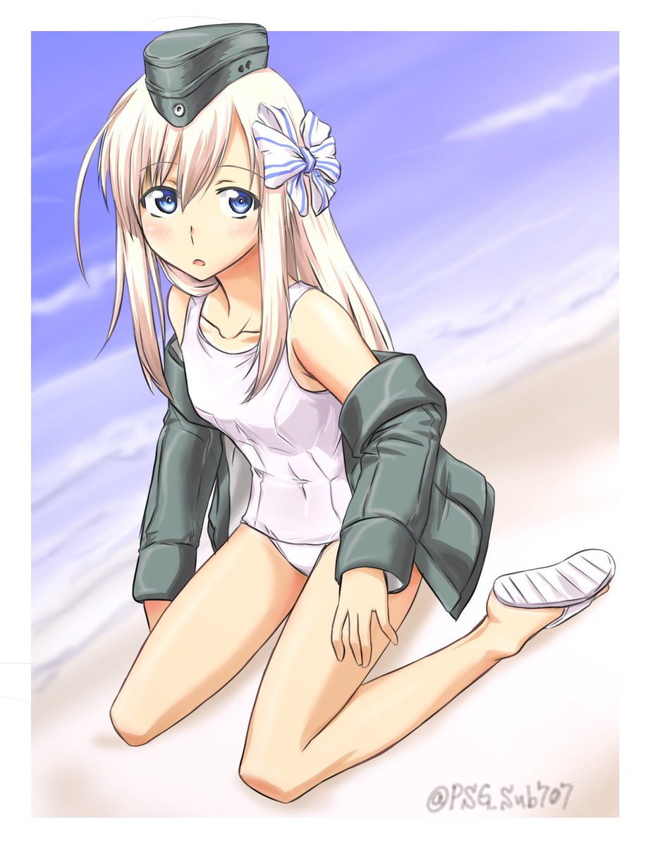 ゆーちゃん、ただの白スクよりジャケットを羽織ることによってよりイケない感じがして良い…
#艦これ #U511 