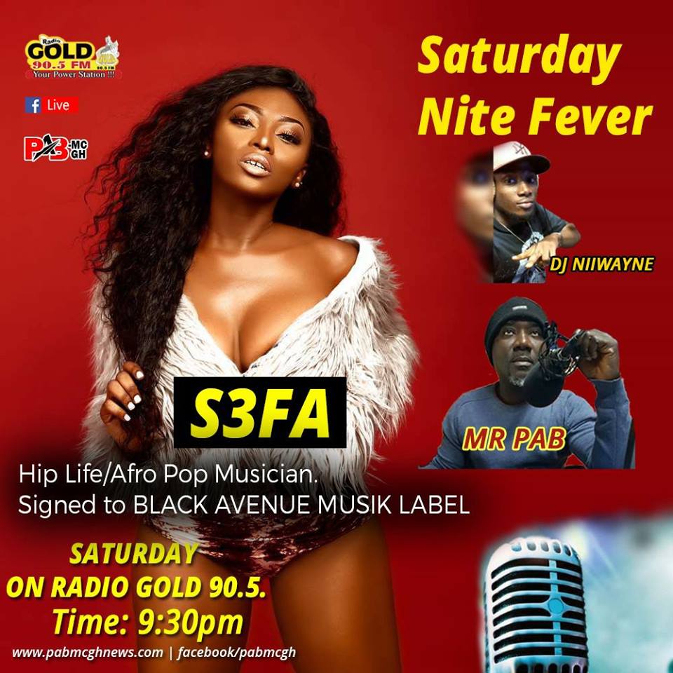 DJNiiwayne's tweet photo. @s3fa_gh is my guest tonight on SATURDAY NIGHT FEVER on RADIO GOLD 90.5FM #DjNiiwayne #RadioGold #SaturdayNightFever #SefaGh #BAM https://t.co/w94AXIjZOs