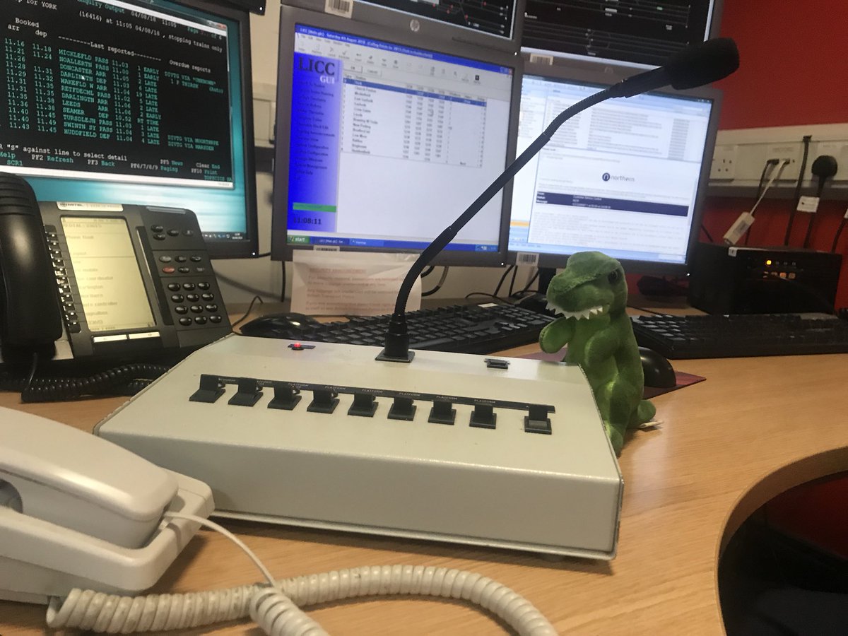 Smiler_Quinn's tweet photo. Rex has been left here at #YorkStation so long, that we have recruited him.... hes learning about our great city to help assist our customers! #rawr #AdventuresOfRex @LNER https://t.co/dSLfnwieCi