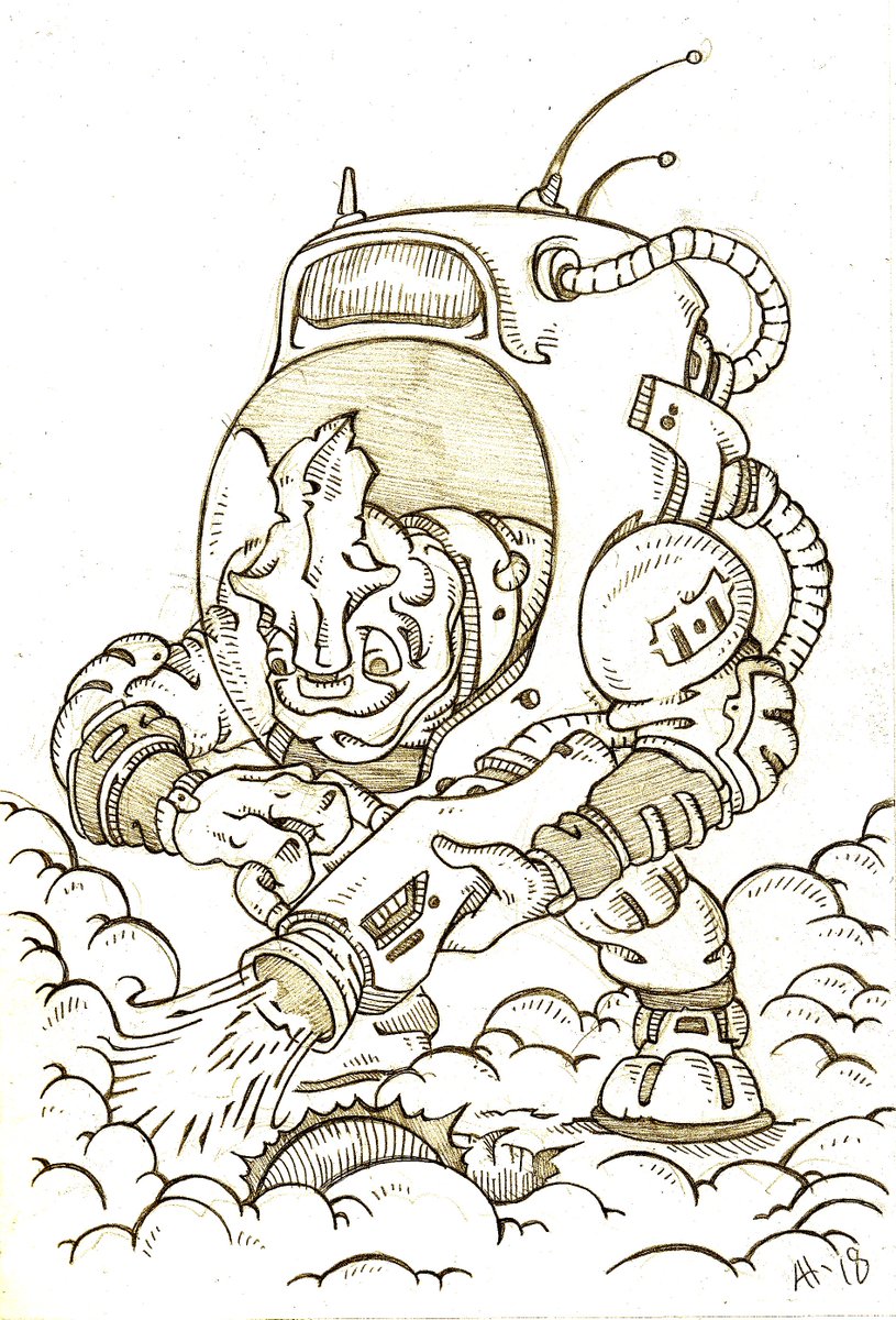 HumphresAaron's tweet photo. Sketch fun #5: This sketch was inspired from one of my favorite scenes in Heavy Metal the Movie. It was a short, but I thought cool little scene:)

Some of you may be able to guess the scene https://t.co/dIc60XnHVh