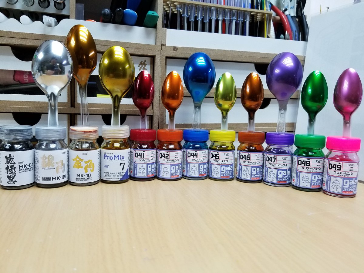 pmstorehk's tweet photo. [#pmstore新品上架]
台灣摩多製漆所的銀角噴上 @gaianotes 透明色示範。太美麗了
#pmstorehk #modocolor #gaianotes #透明色 #金角 #銀角 #摩多製漆所 https://t.co/VBMPmwum6e