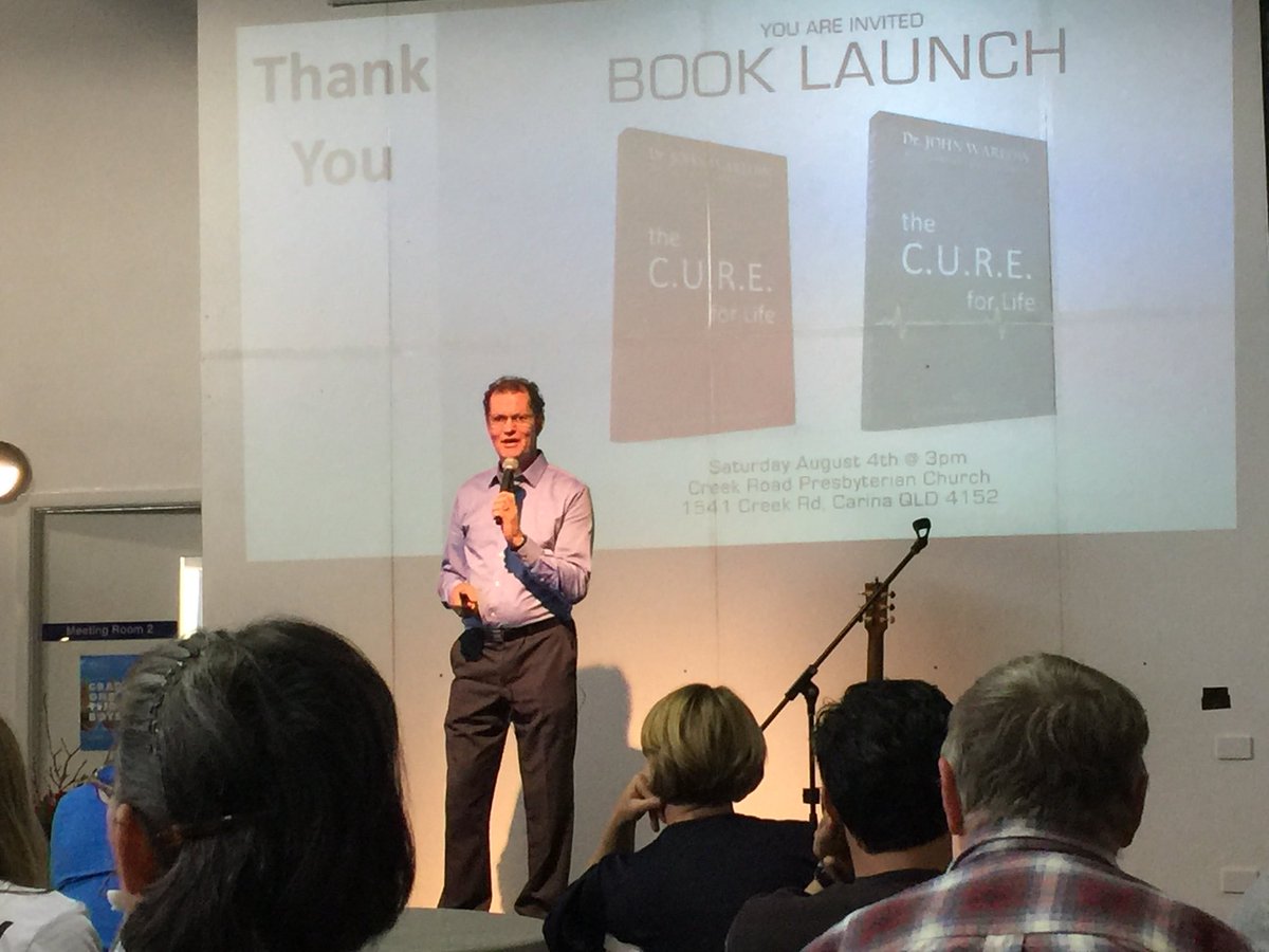 Virtualhyacinth's tweet photo. Attending launch of the #Cure by Dr John #Warlow https://t.co/eFLagYi2Sy