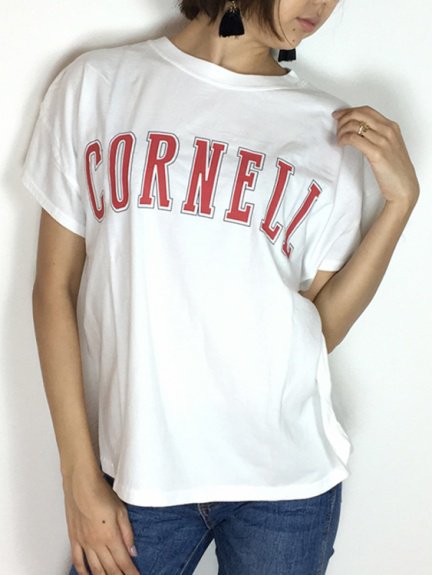 WORN_OUT_AGE's tweet photo. CORNELLロゴTシャツ
アメカジ定番のカレッジTシャツ。硫化ブリーチ×ひび割れプリント雰囲気抜群です。FサイズはレディースM、Lサイズはメンズと同一デザインで形をメンズ、レディースに仕上げたOUTAGE初の試み。https://t.co/jE6XxsWUl1
#109NET #109MENSNET #MAGNET109 https://t.co/lnbTouUoVk