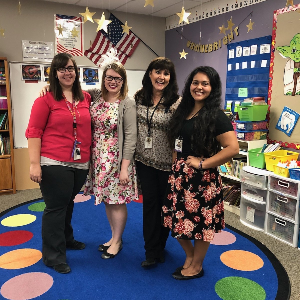 Ramosin2nd's tweet photo. Two weeks late but here we are on the first day of school! Meet our schools second grade team! It's going to be a good one! #WhateverItTakes #fpescandoit #iteach_two https://t.co/tRX3iBVINy