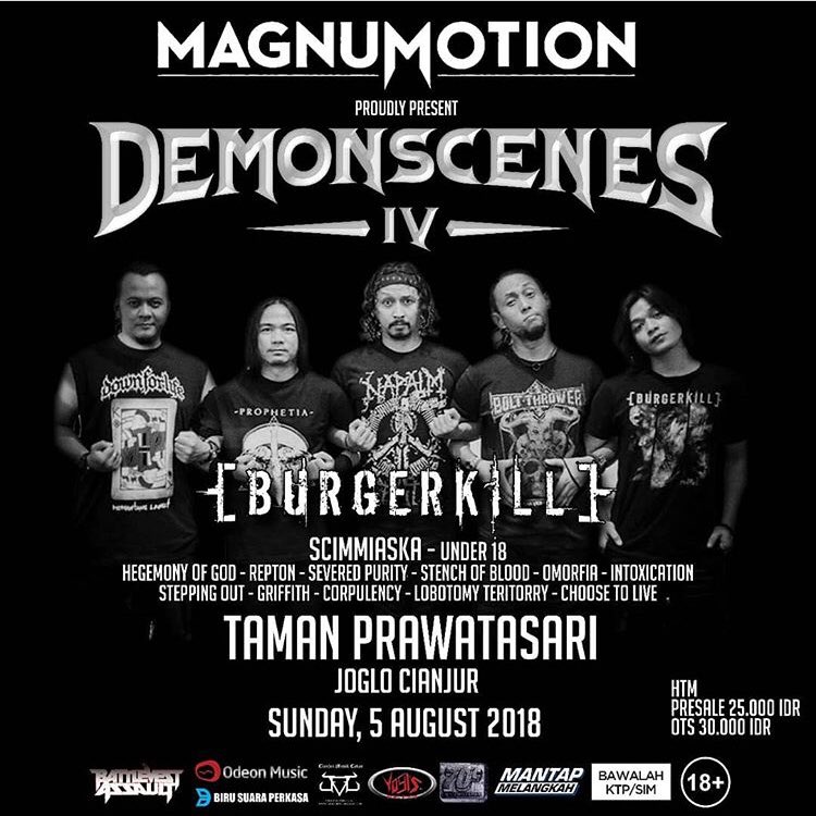 Besok jangan lupa tanggal 5 Agustus kita merapat Cianjur  brader 🤘🏻di acara Demonscenes #4 

#Griffith #The1stAlbum
#MantapMelangkah