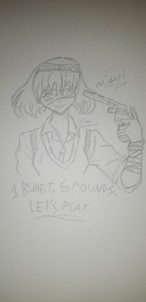 picture Kakegurui Characters Midari Drawing anime kakegurui gun bullets crazy